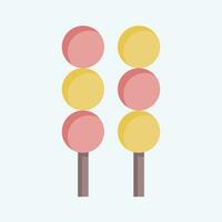 Icon Dango. related to Sakura Festival symbol. flat style. simple design editable. simple illustration vector