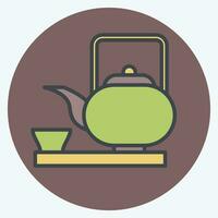 Icon Matcha. related to Sakura Festival symbol. color mate style. simple design editable. simple illustration vector