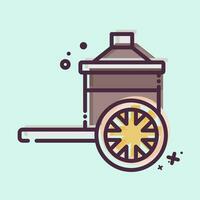 Icon Chinese Cart. related to Chinese New Year symbol. MBE style. simple design editable. simple illustration vector