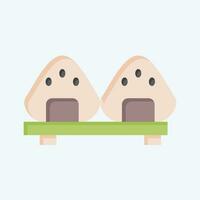 Icon Onigiri. related to Sakura Festival symbol. flat style. simple design editable. simple illustration vector