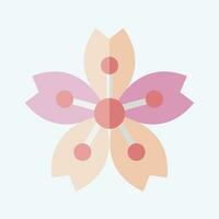 Icon Sakura. related to Sakura Festival symbol. flat style. simple design editable. simple illustration vector