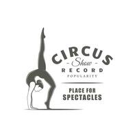 Circus label isolated on white background vector