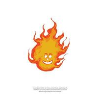 ilustración vectorial de un icono de fuego ardiente vector