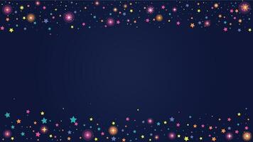 Confetti background. Colorful Falling Stars Confetti On dark blue elegant Background. Vectors, and Stock illustration. vector