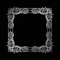 Vintage Square Royal Border Frame with Art Deco Ornaments vector