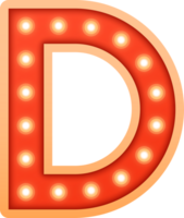 Light Bulb Alphabet Letter D png