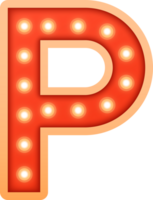 luz lâmpada alfabeto carta p png