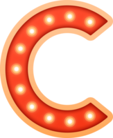 Light Bulb Alphabet Letter C png