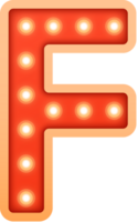 Light Bulb Alphabet Letter F png