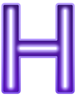 Neon Light Alphabet Letter H png