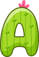 Cactus Alphabet Letter A png