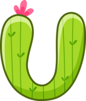 cactus alfabeto letra tu png