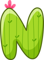 Cactus Alphabet Letter N png