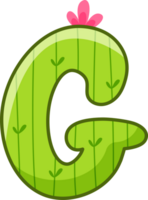 Cactus Alphabet Letter G png