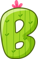 cactus alphabet lettre b png