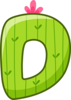 Cactus Alphabet Letter D png