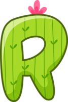 Cactus Alphabet Letter R png