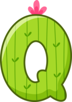 cactus alfabet brief q png