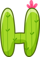 Cactus Alphabet Letter H png