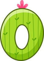 Cactus Alphabet Letter O png