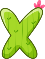 Cactus Alphabet Letter X png