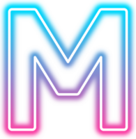 Neon- glühen Alphabet m png