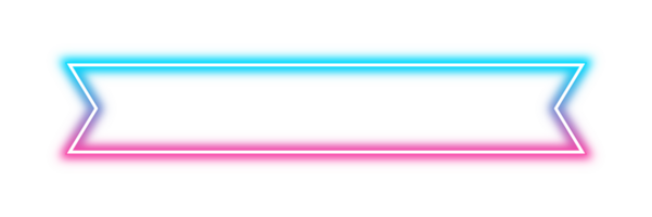 neon ljus ram png