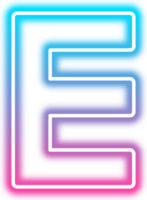 Neon Glow Alphabet E png