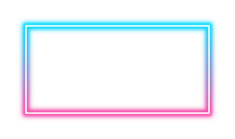 neon ljus ram png