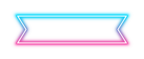 neon ljus ram png