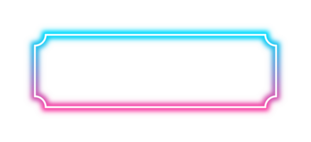 neon ljus ram png