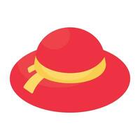 un icono de diseño único de sombrero vector