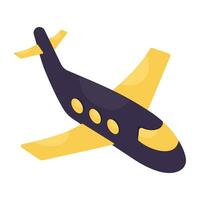 An editable design icon of aeroplane vector