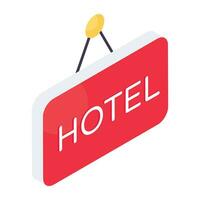 Premium download icon of hotel board vector