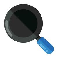 A colored design icon of frying pan vector