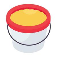 An icon design of sand bucket vector