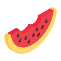 Summer juice fruit icon, vector design of watermelon