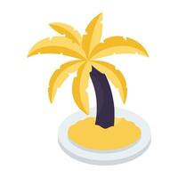 Trendy design icon of palm tree vector