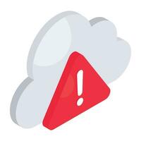 An icon design of cloud error available for download vector