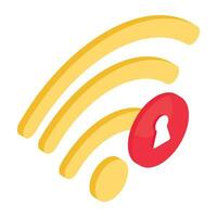 Creative design icon of secure wifi vector