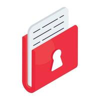 Premium download icon of folder security vector