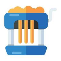 Editable design icon of noodle machine vector