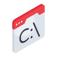 Editable design icon of cmd vector