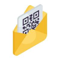 A unique design icon of mail barcode vector