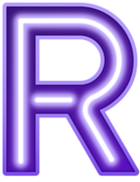 néon lumière alphabet lettre r png