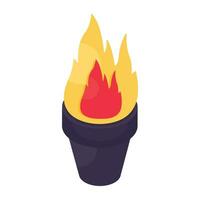 Perfect design icon of vintage torch vector