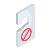 An editable design icon of do not disturb vector