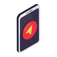 Premium design icon of mobile location app vector