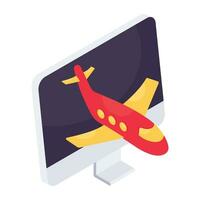 Vector design of online flight booking