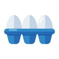 Egg tray icon, editable vector